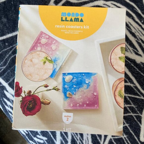 2 Count Shell Resin Coasters Craft Kit - Picture 4 of 5